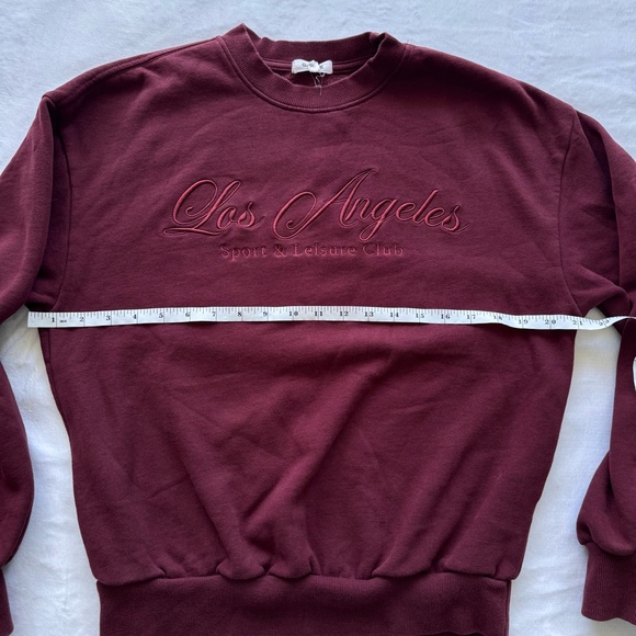 Garage Red Crewneck Sweater with Ribbed Cuffs, Size XXS - Picture 5 of 9